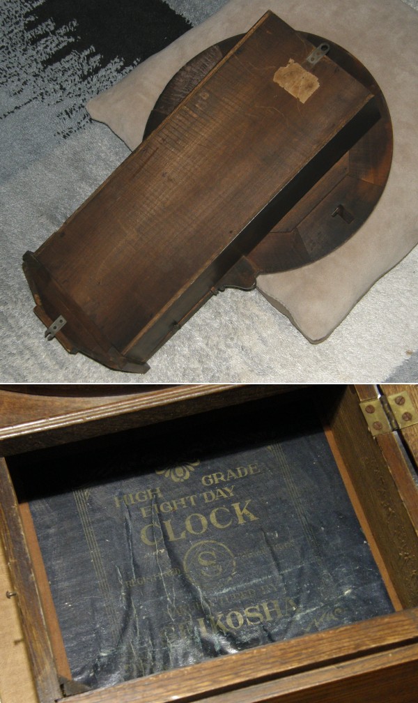 画像3: 精工舎／１２インチ大木地頭丸掛け時計／完動品